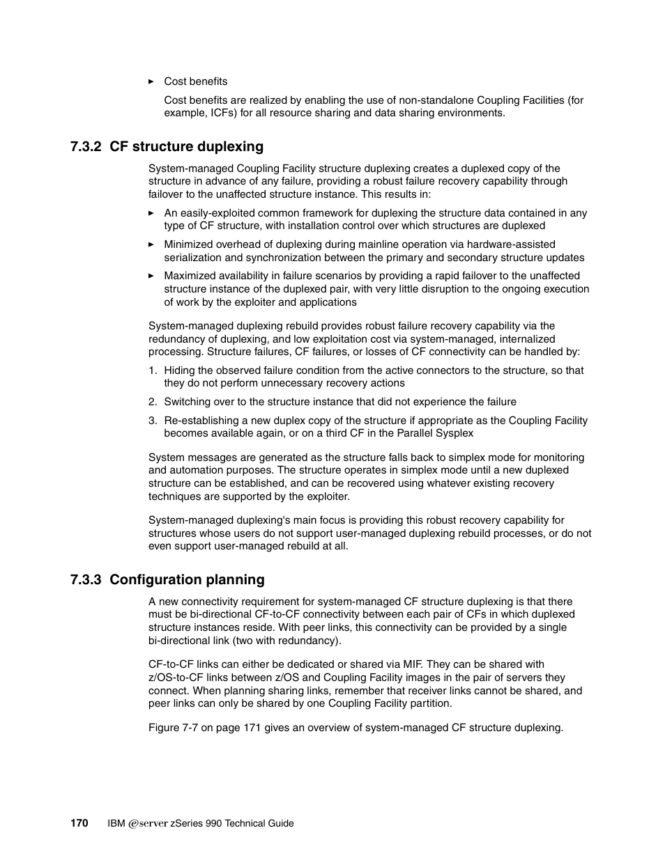 2 cf structure duplexing, 3 configuration planning | IBM 990 User Manual | Page 182 / 284