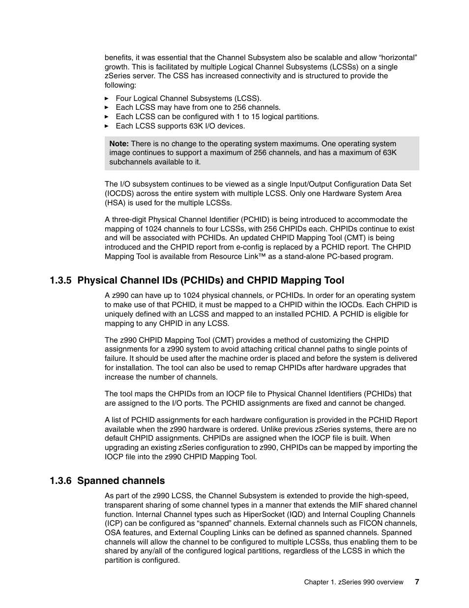 6 spanned channels | IBM 990 User Manual | Page 19 / 284