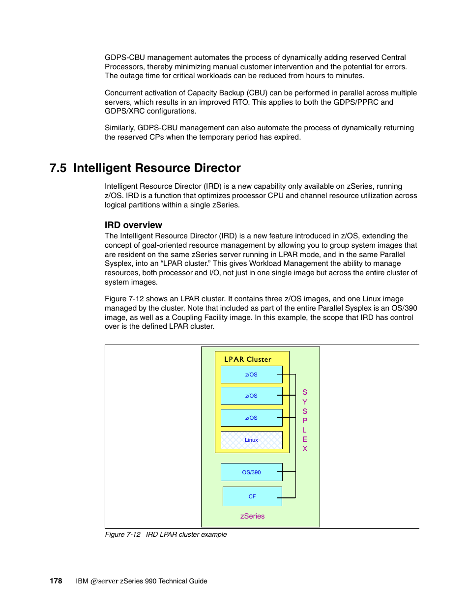 5 intelligent resource director, Ird overview | IBM 990 User Manual | Page 190 / 284