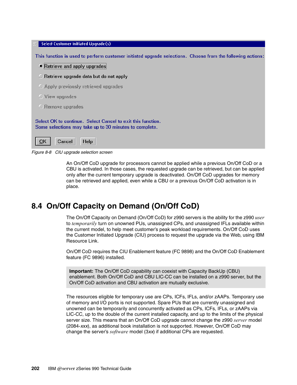 4 on/off capacity on demand (on/off cod) | IBM 990 User Manual | Page 214 / 284