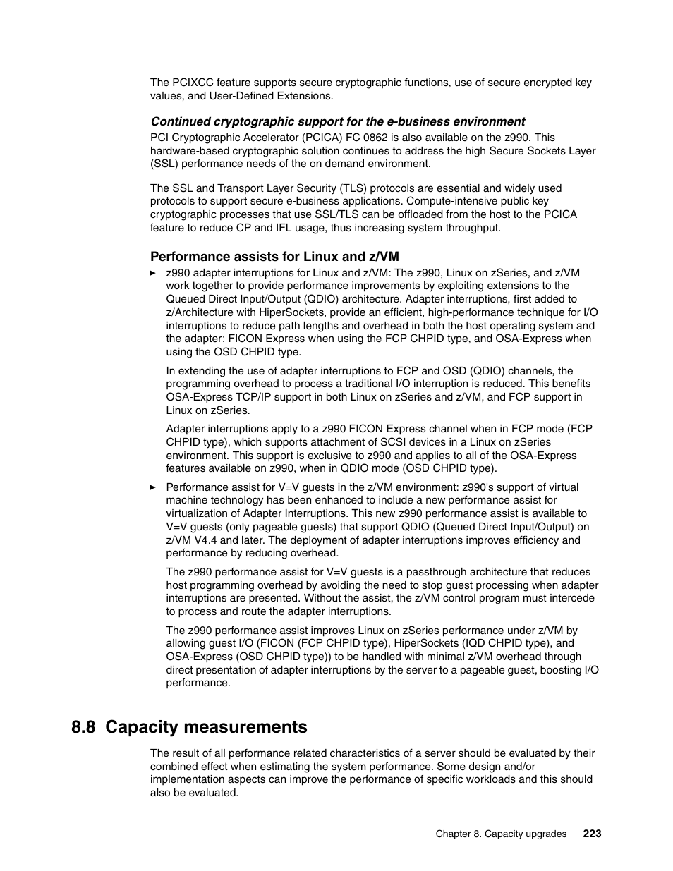 8 capacity measurements | IBM 990 User Manual | Page 235 / 284