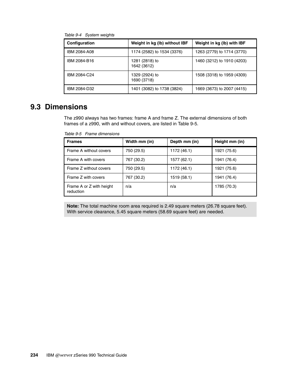 3 dimensions | IBM 990 User Manual | Page 246 / 284