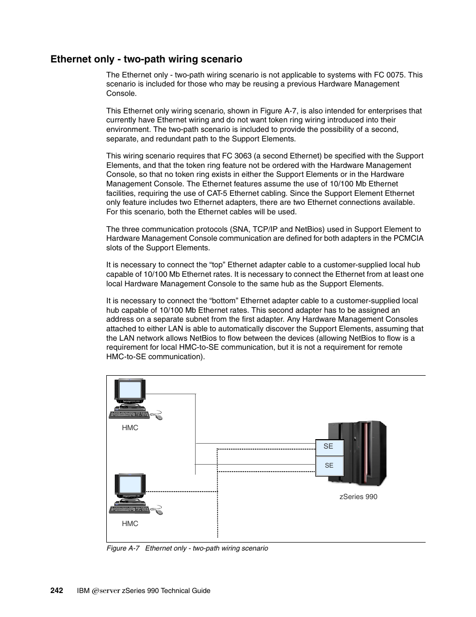 Ethernet only - two-path wiring scenario | IBM 990 User Manual | Page 254 / 284