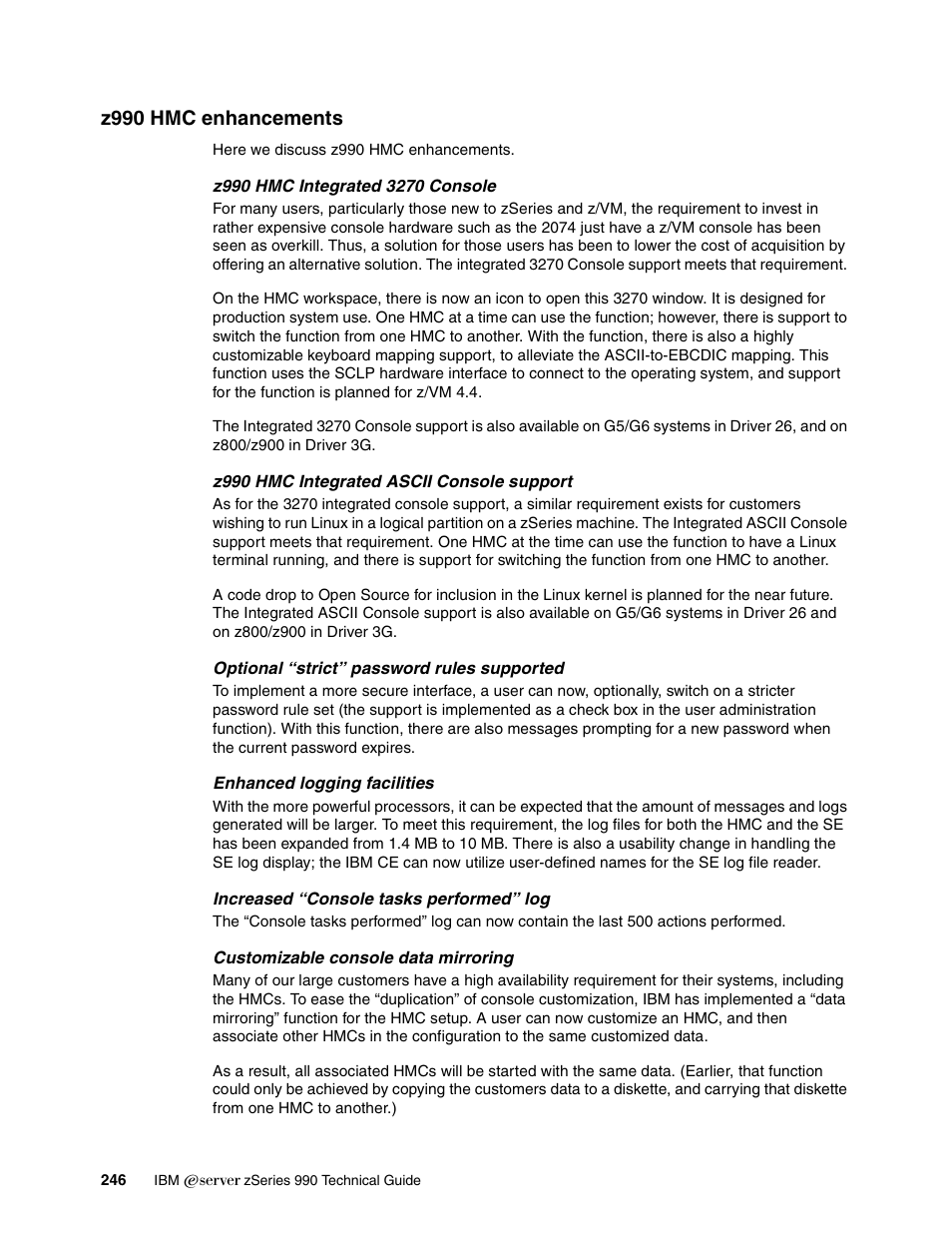 Z990 hmc enhancements | IBM 990 User Manual | Page 258 / 284