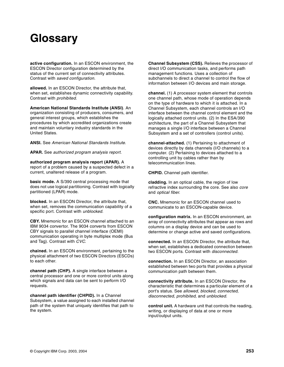 Glossary | IBM 990 User Manual | Page 265 / 284