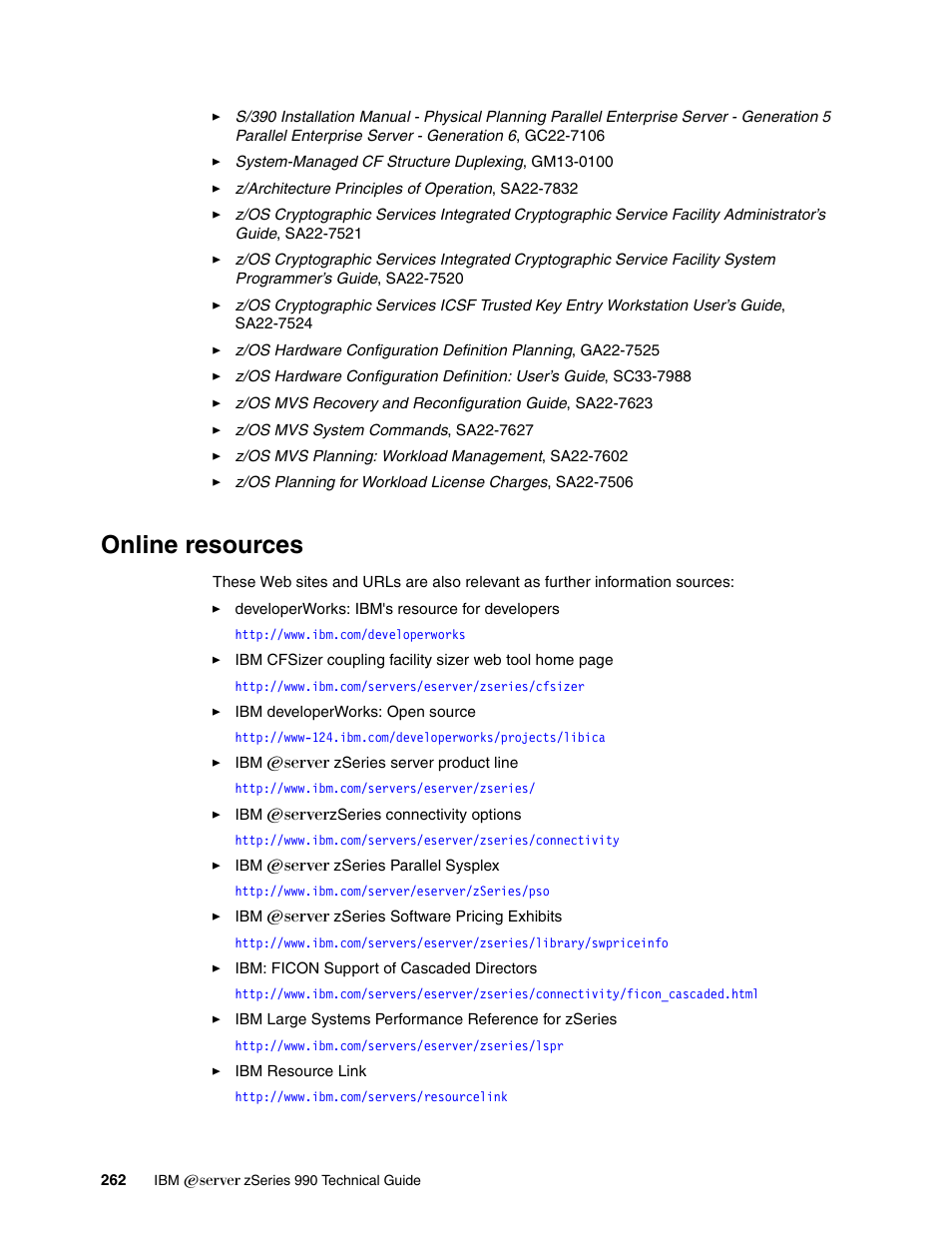 Online resources | IBM 990 User Manual | Page 274 / 284