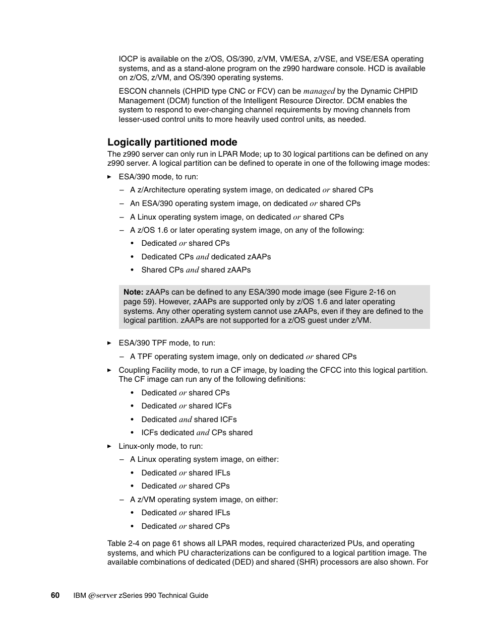 Logically partitioned mode | IBM 990 User Manual | Page 72 / 284