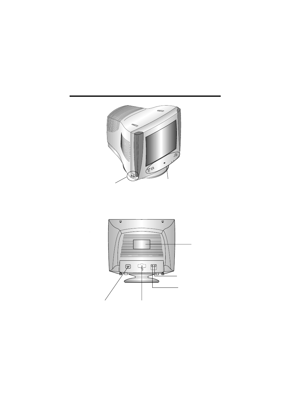 Location and function of controls | IBM E74M User Manual | Page 9 / 37