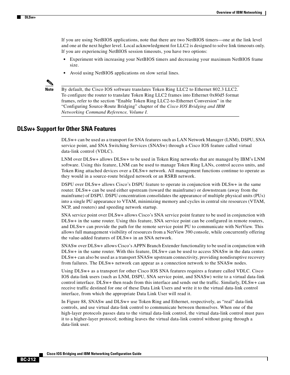 Dlsw+ support for other sna features | IBM BC-203 User Manual | Page 10 / 52