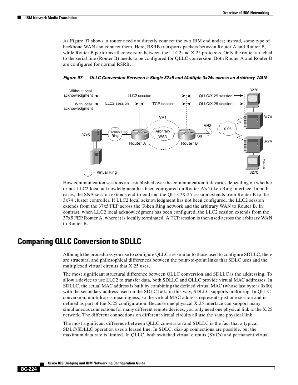 Comparing qllc conversion to sdllc | IBM BC-203 User Manual | Page 22 / 52