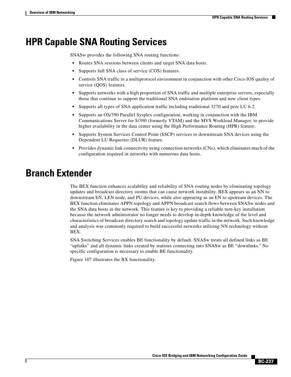 Hpr capable sna routing services, Branch extender | IBM BC-203 User Manual | Page 35 / 52