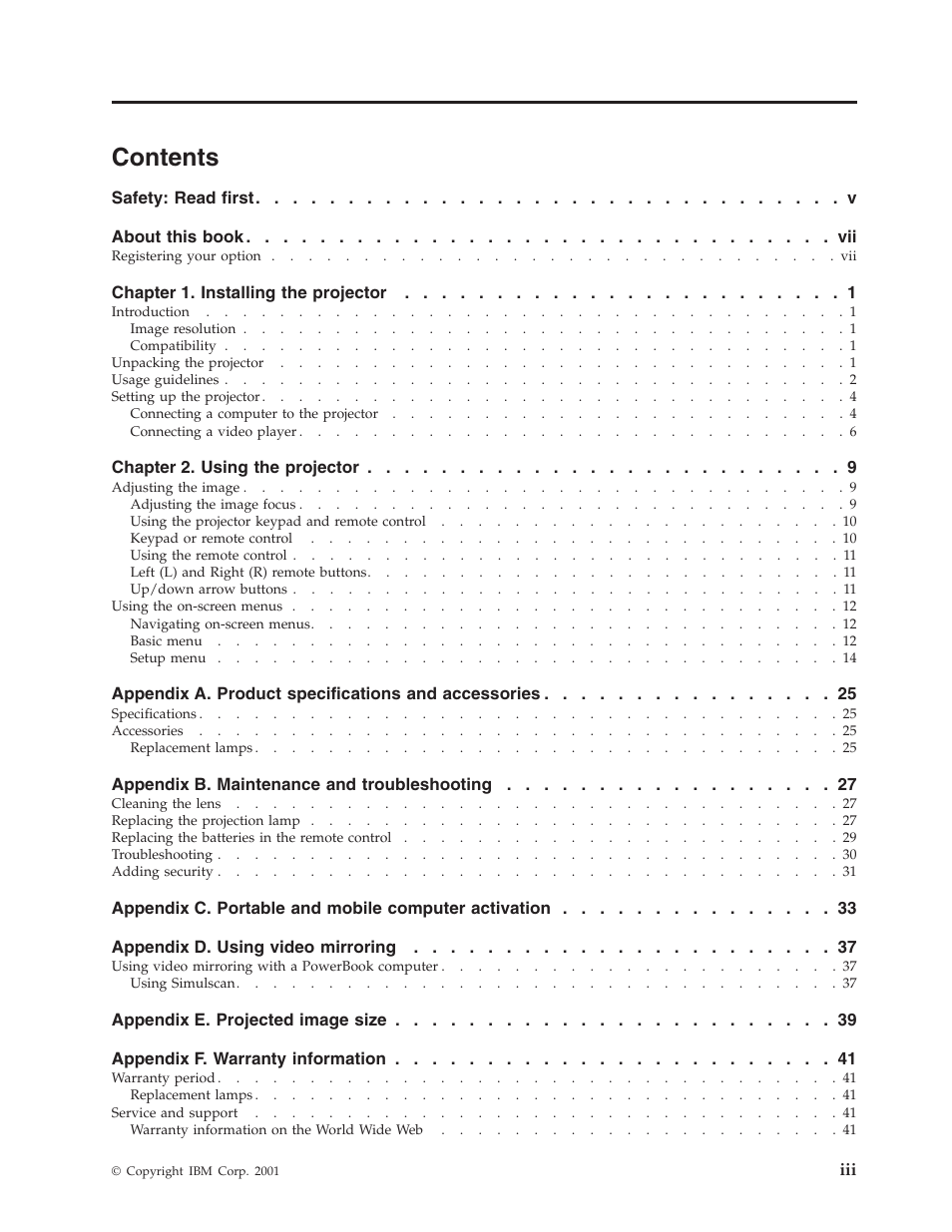IBM MICROPORTABLE ILM300 User Manual | Page 5 / 66