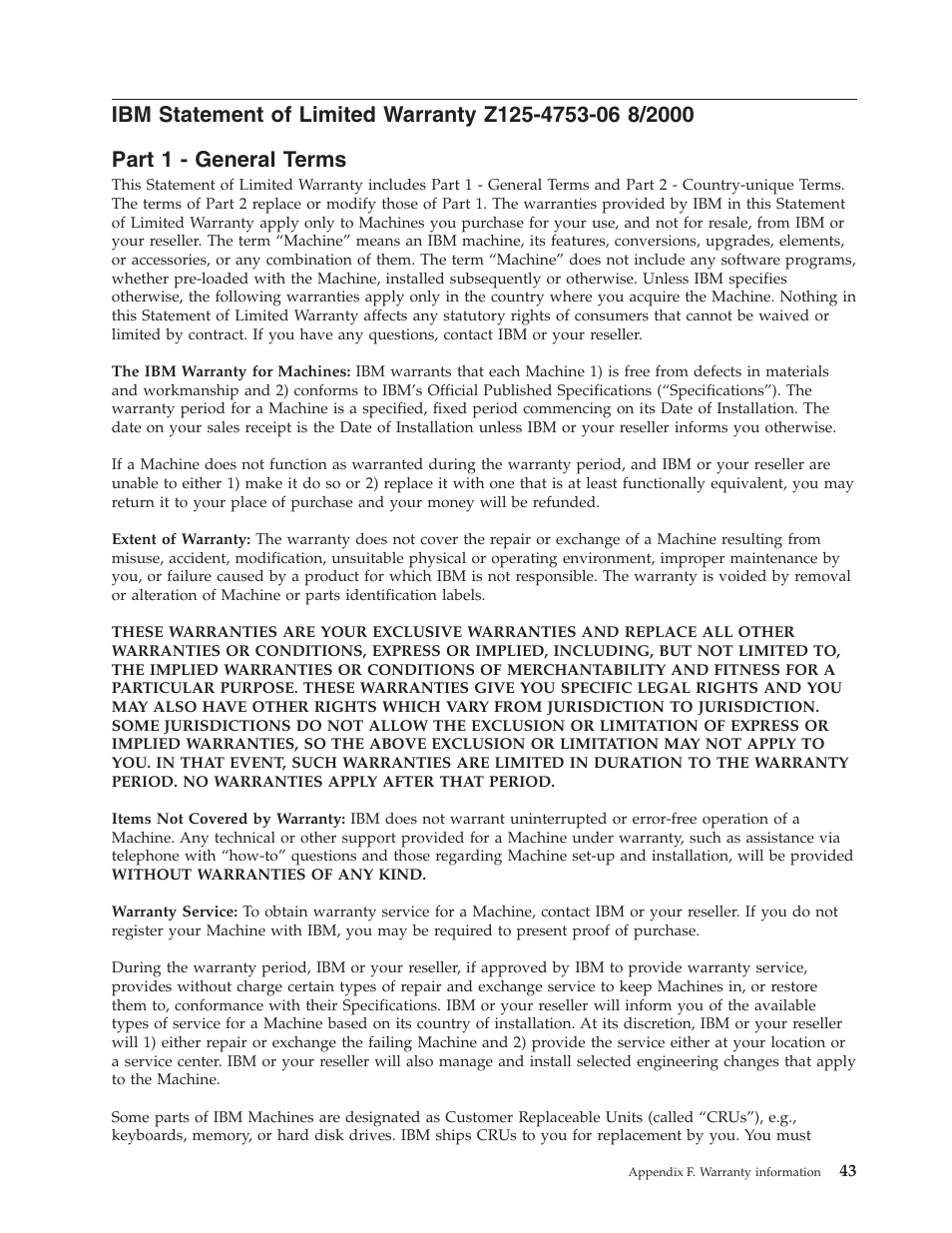 Part 1 - general terms | IBM MICROPORTABLE ILM300 User Manual | Page 53 / 66