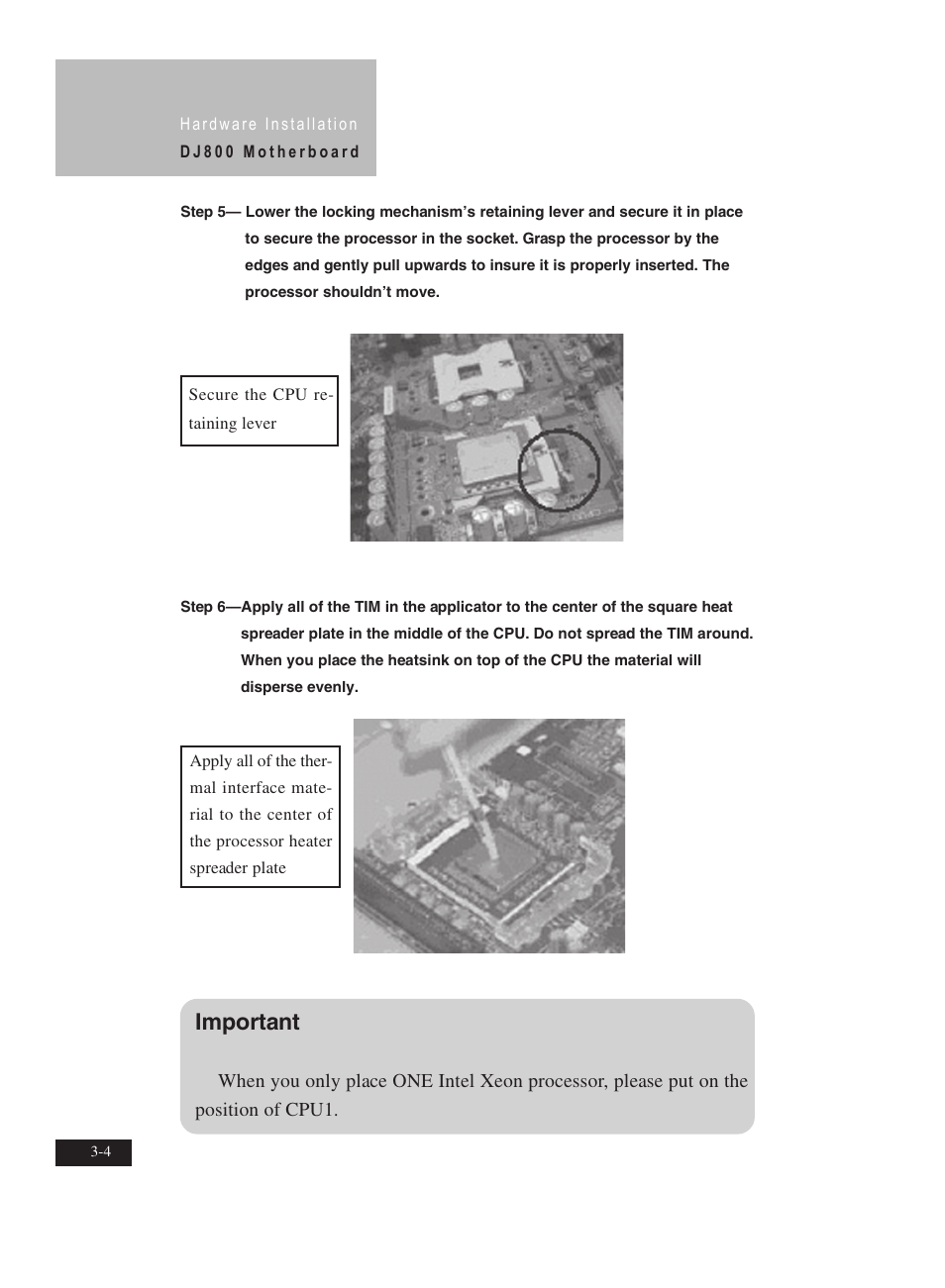 Important | IBM Motherboard DJ800 User Manual | Page 34 / 56