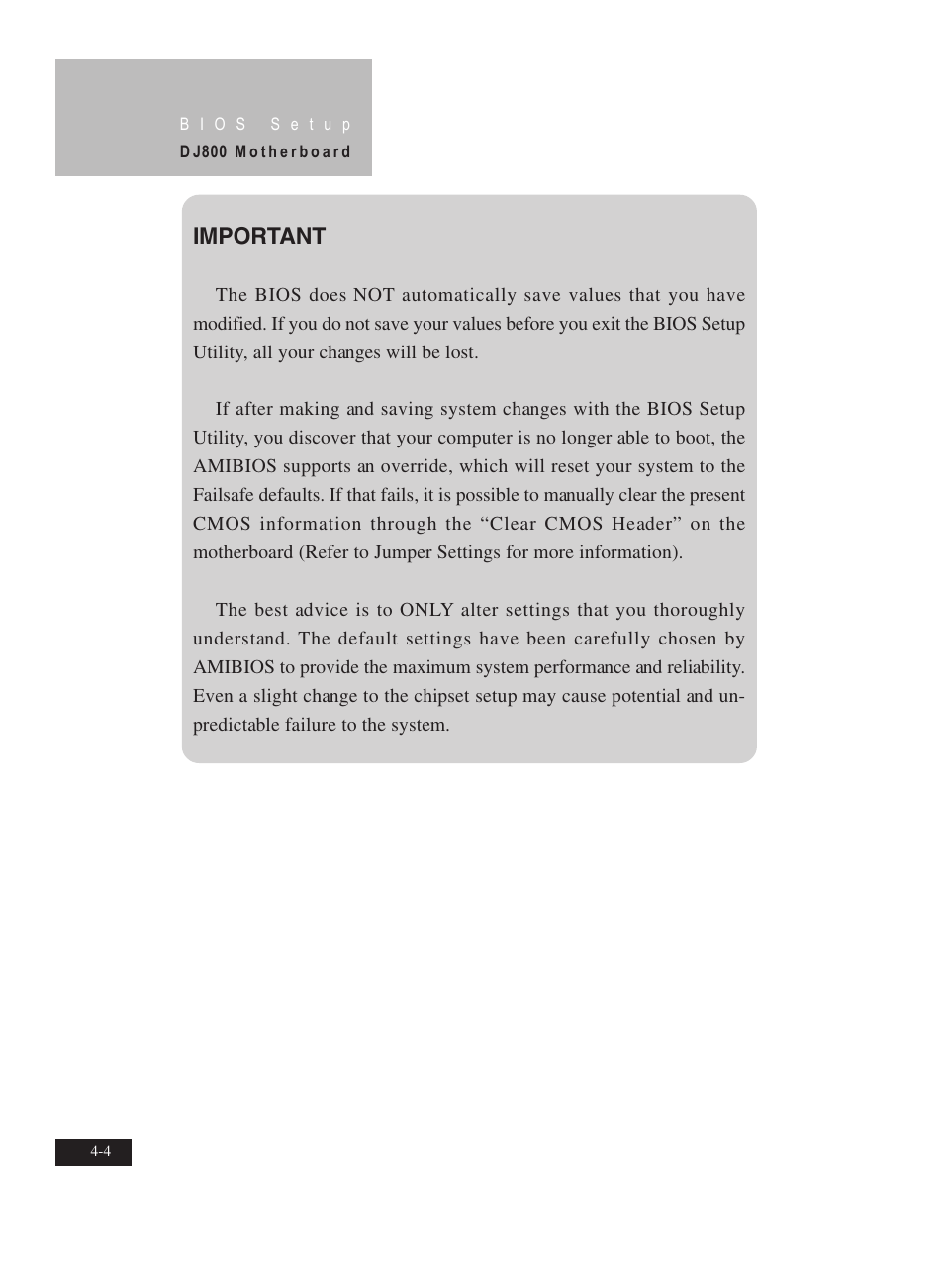 Important | IBM Motherboard DJ800 User Manual | Page 44 / 56