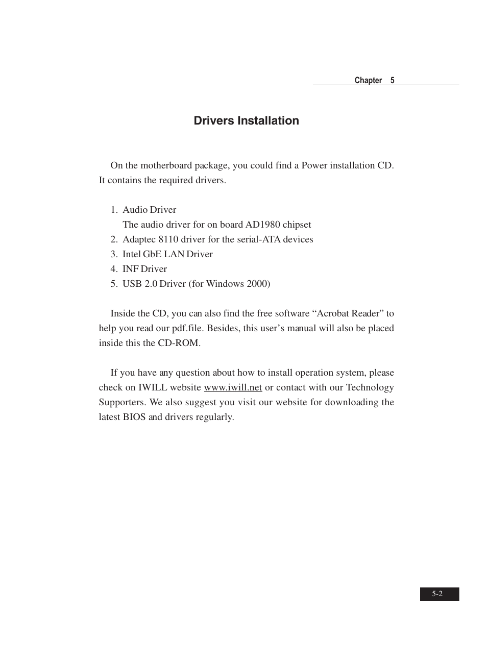 Drivers installation | IBM Motherboard DJ800 User Manual | Page 53 / 56