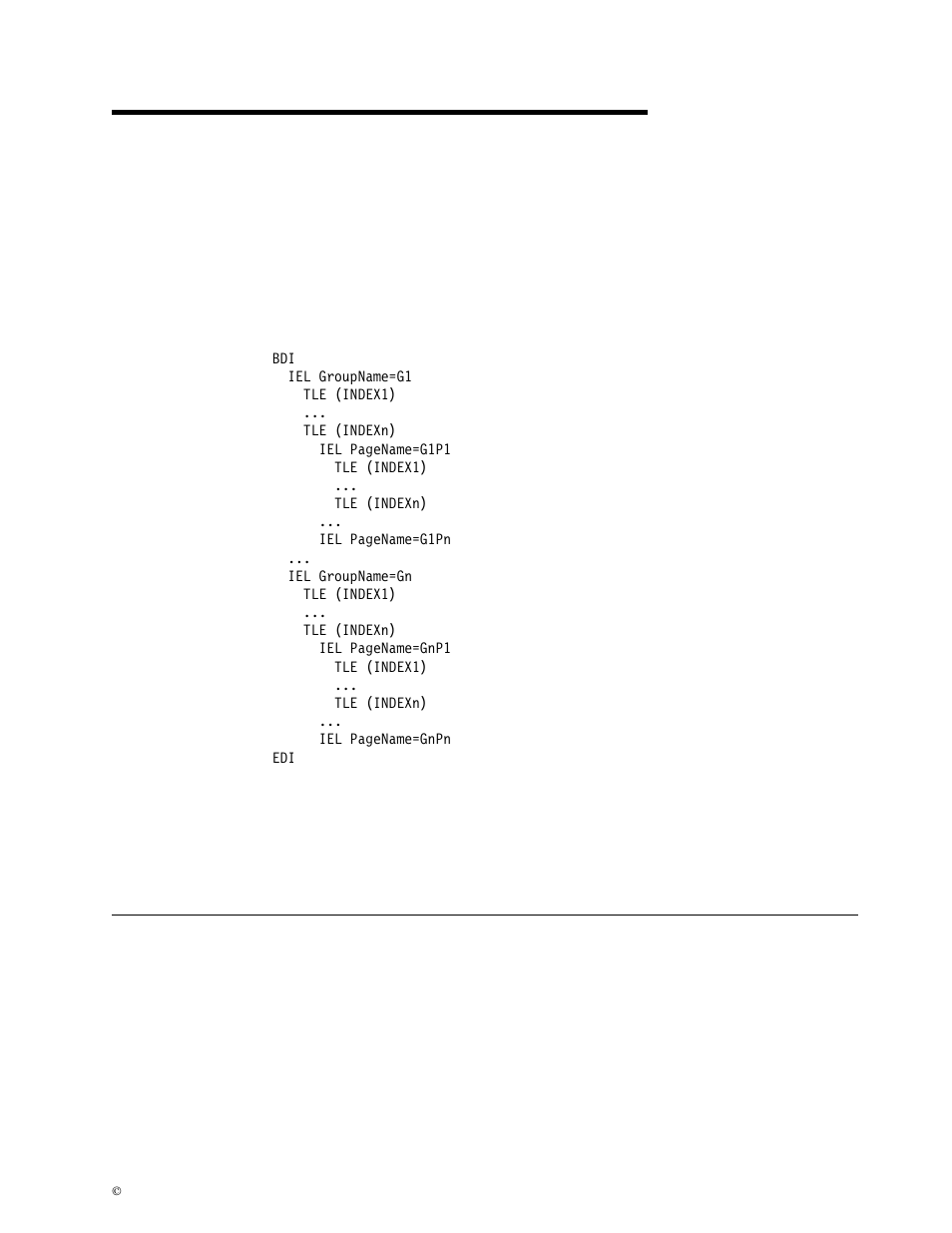 Appendix c. format of the index object file, Group-level index element (iel) structured field | IBM S544-5285-01 User Manual | Page 211 / 255
