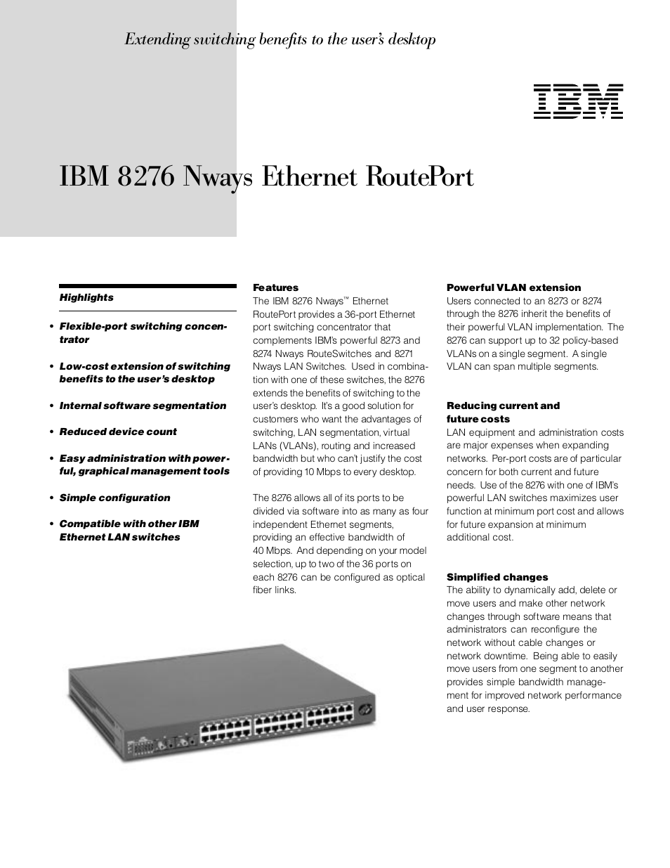 IBM 8276 User Manual | 4 pages