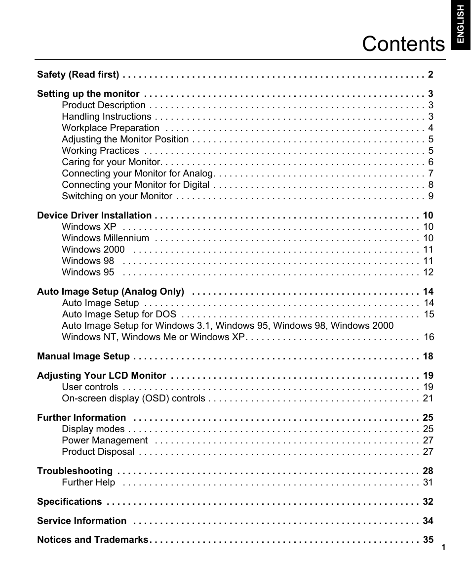 IBM L191p User Manual | Page 3 / 38