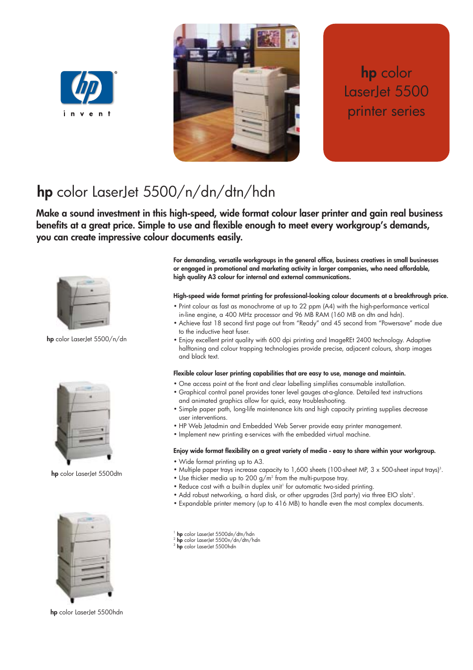 IBM LaserJet 5500 User Manual | 2 pages