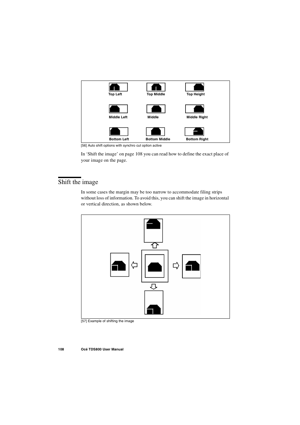 Shift the image, Shift the image 108 | IBM Oce TDS800 User Manual | Page 108 / 281