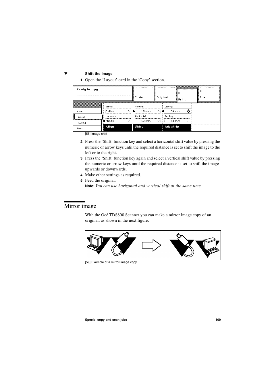 Mirror image, Mirror image 109 | IBM Oce TDS800 User Manual | Page 109 / 281