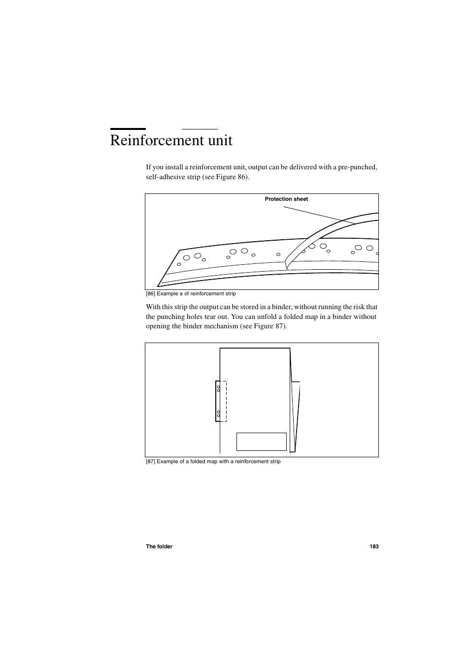 Reinforcement unit, Reinforcement unit 183 | IBM Oce TDS800 User Manual | Page 183 / 281