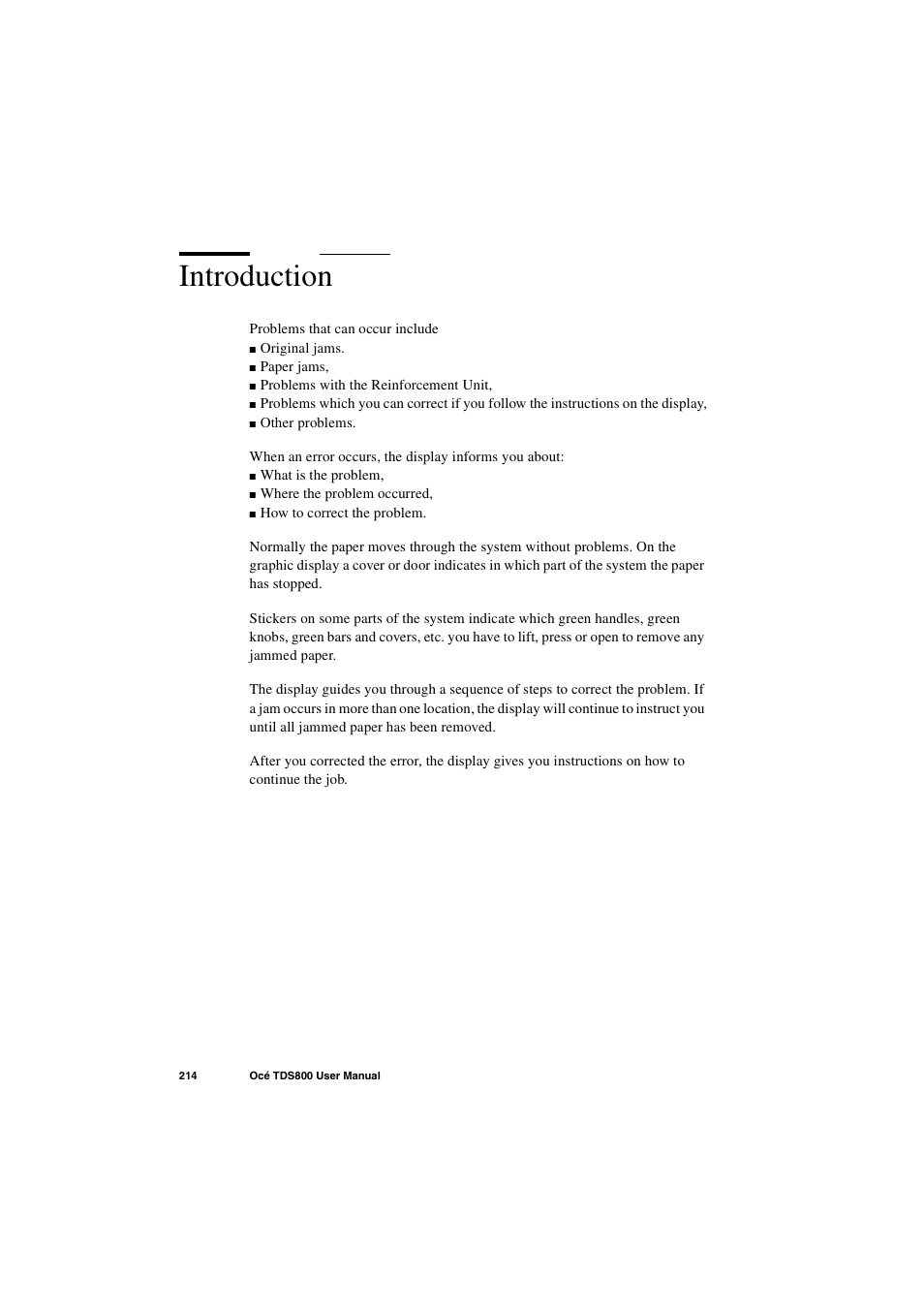 Introduction, Introduction 214 | IBM Oce TDS800 User Manual | Page 214 / 281