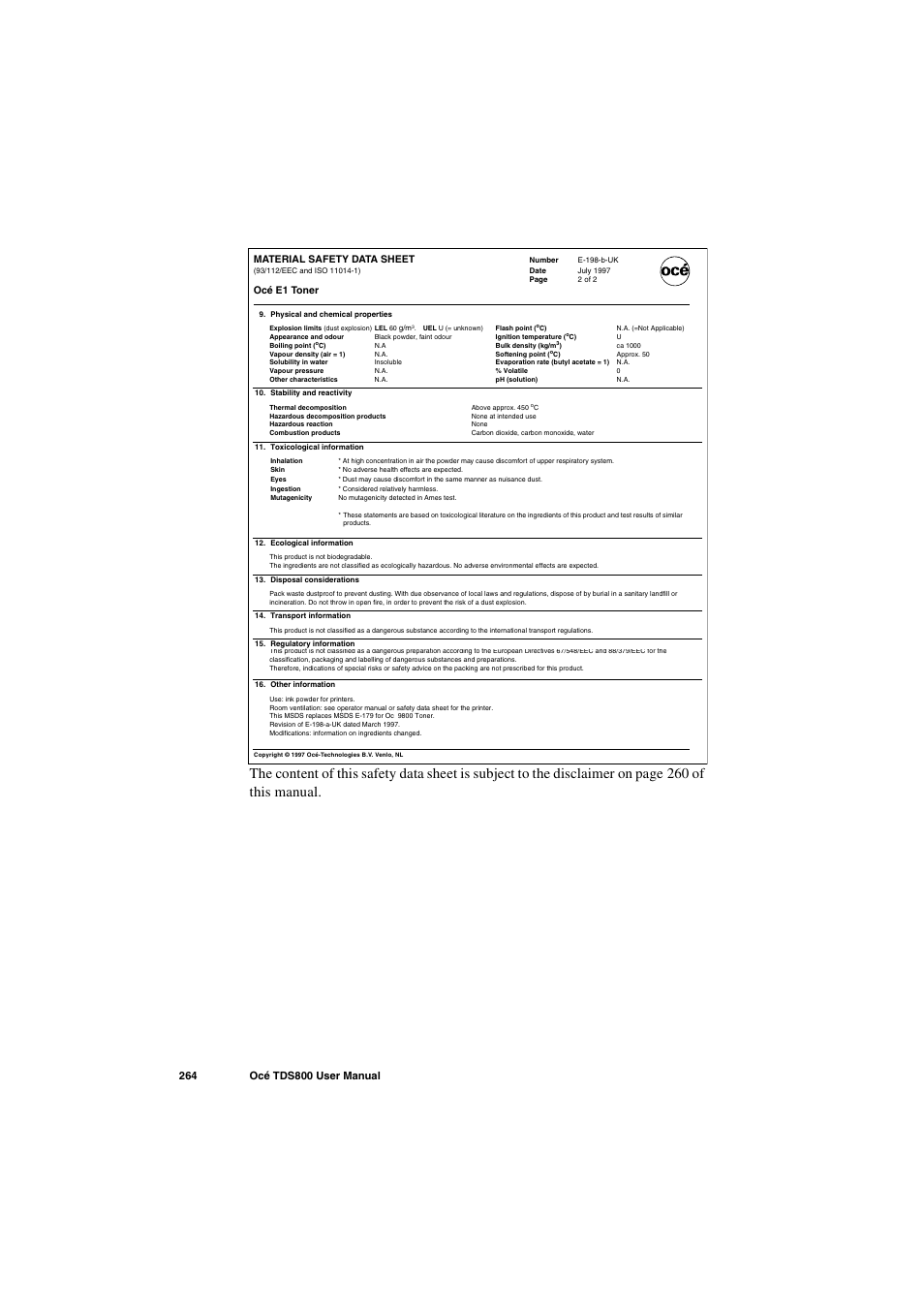 IBM Oce TDS800 User Manual | Page 264 / 281