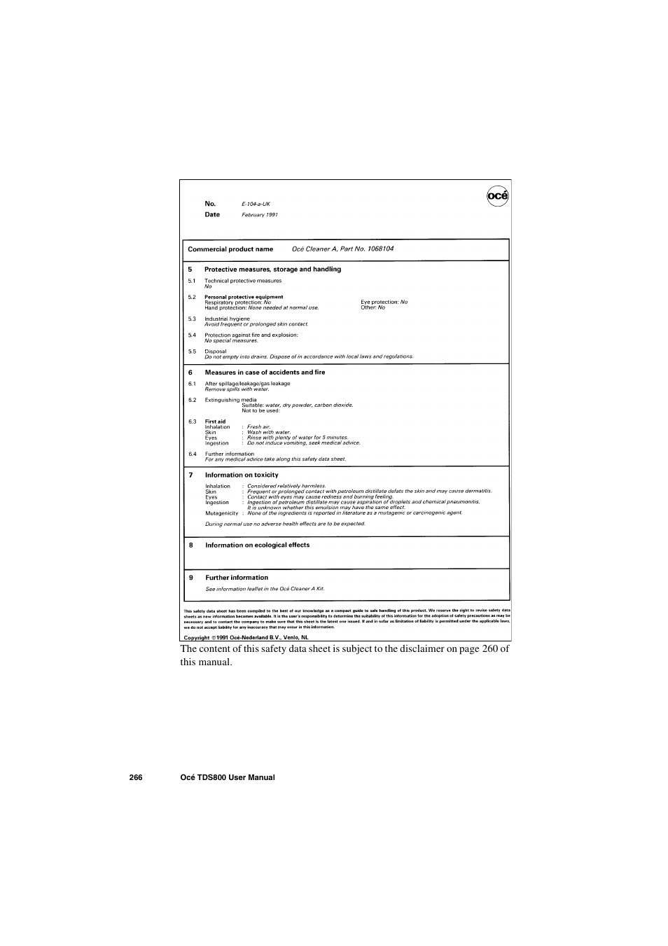 IBM Oce TDS800 User Manual | Page 266 / 281