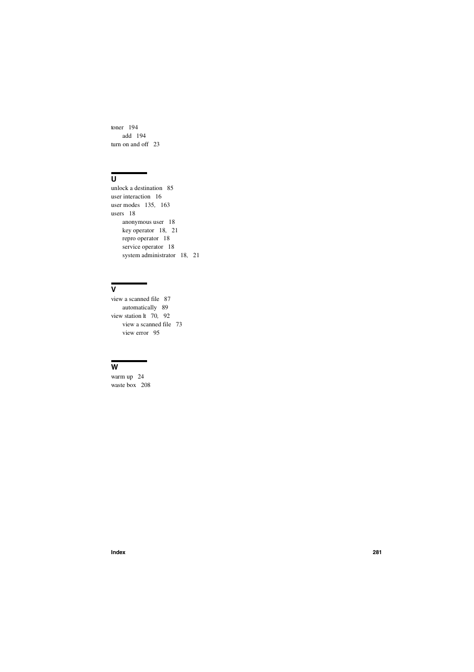 IBM Oce TDS800 User Manual | Page 281 / 281