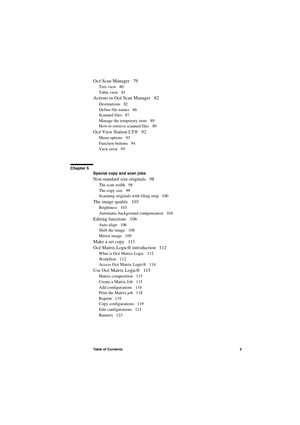 IBM Oce TDS800 User Manual | Page 5 / 281