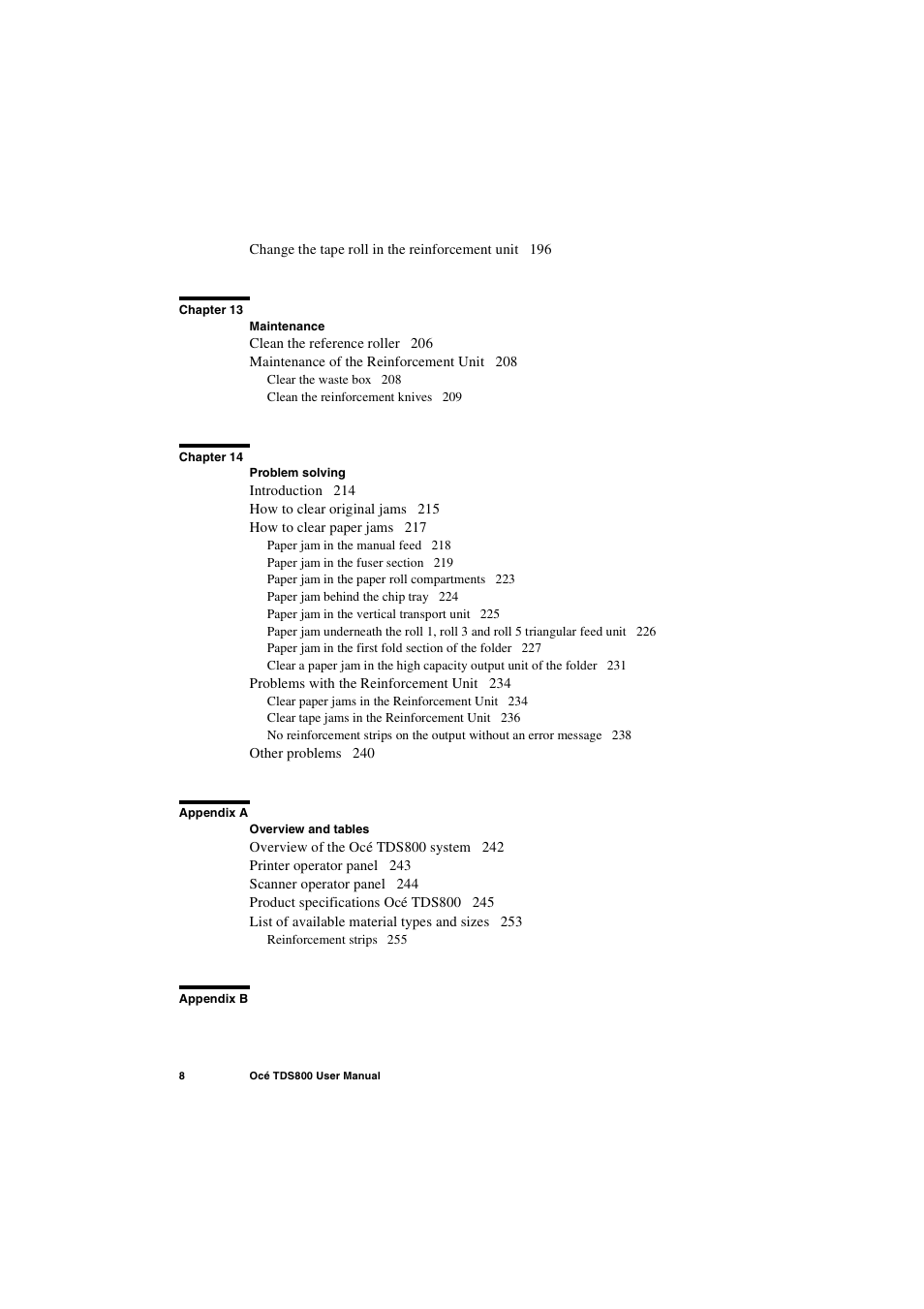 IBM Oce TDS800 User Manual | Page 8 / 281