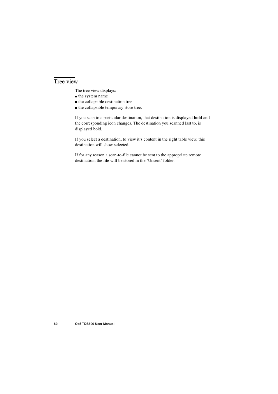 Tree view, Tree view 80 | IBM Oce TDS800 User Manual | Page 80 / 281