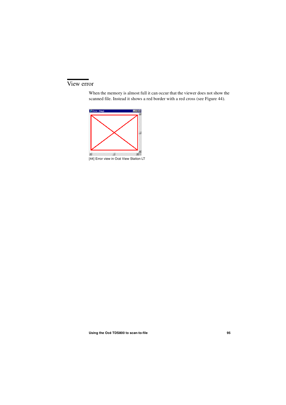 View error, View error 95 | IBM Oce TDS800 User Manual | Page 95 / 281