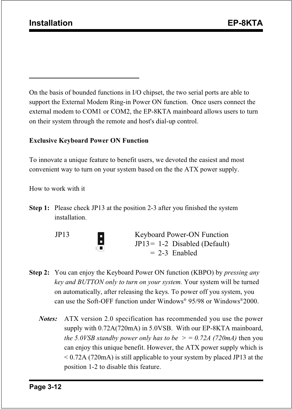 Installation ep-8kta | IBM EP-8KTA User Manual | Page 24 / 73