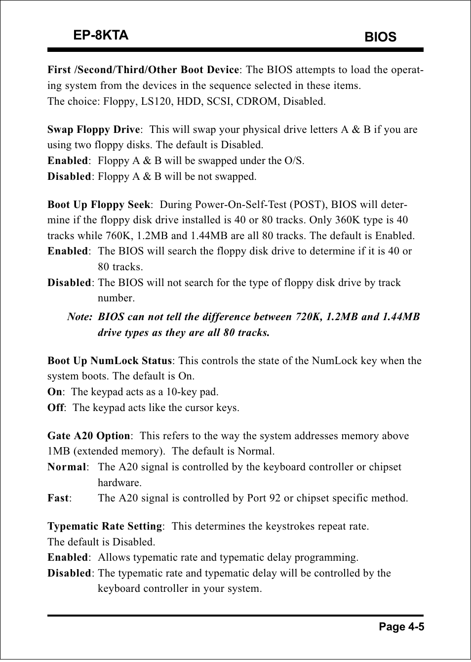 Bios ep-8kta | IBM EP-8KTA User Manual | Page 31 / 73