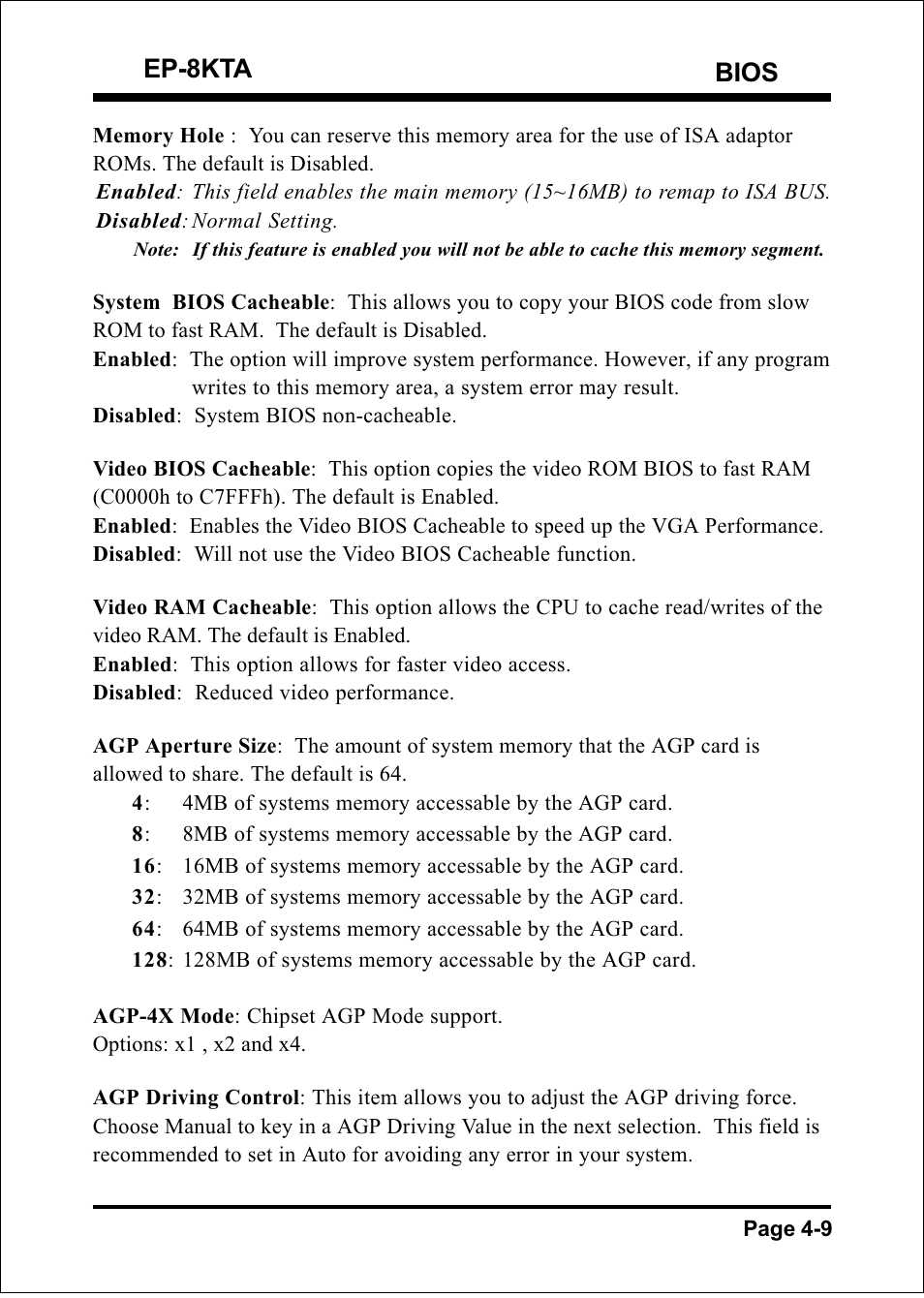 Bios ep-8kta | IBM EP-8KTA User Manual | Page 35 / 73