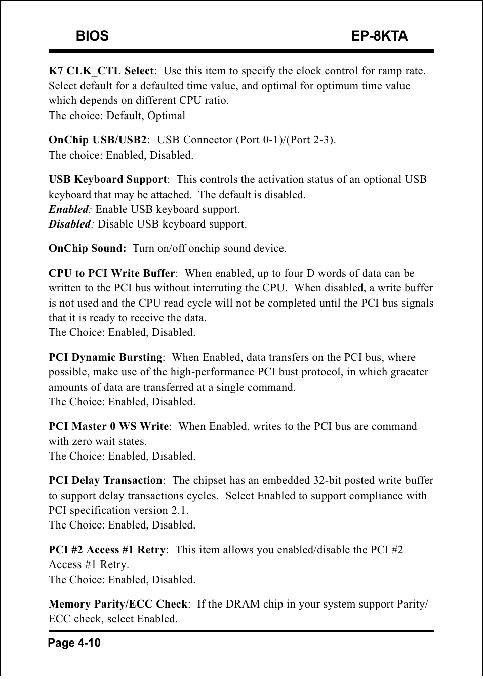 Bios ep-8kta | IBM EP-8KTA User Manual | Page 36 / 73