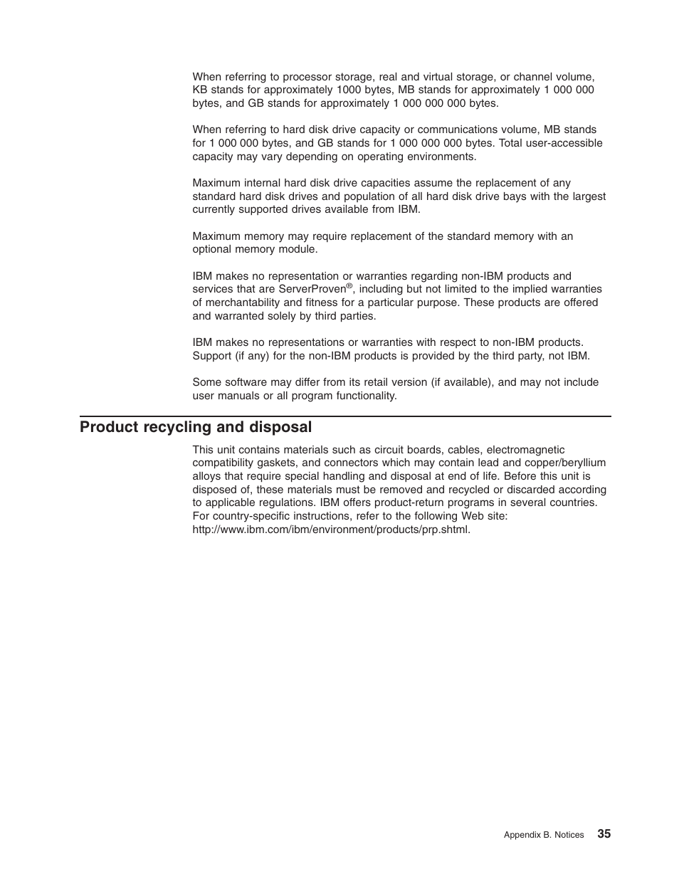 Product recycling and disposal, Product, Recycling | Disposal | IBM 206 User Manual | Page 47 / 58