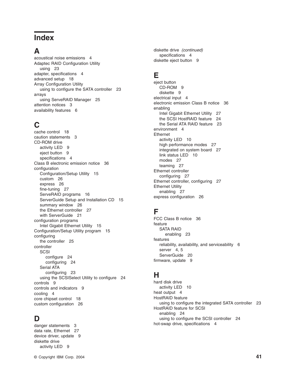 Index | IBM 206 User Manual | Page 53 / 58