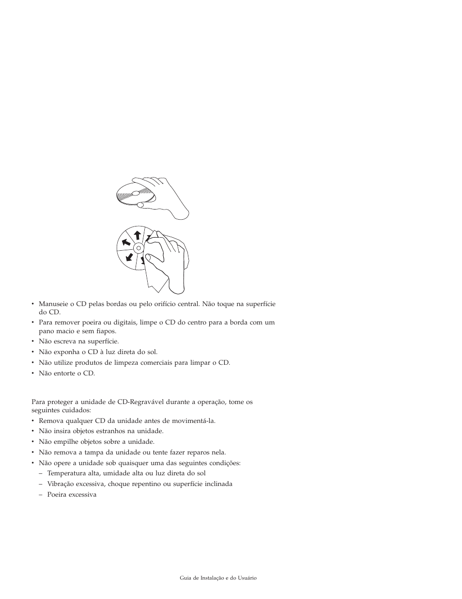 Cuidando da unidade de cd-rw | IBM THINKPAD 2000 User Manual | Page 45 / 88