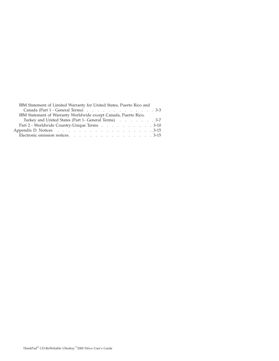 IBM THINKPAD 2000 User Manual | Page 6 / 88