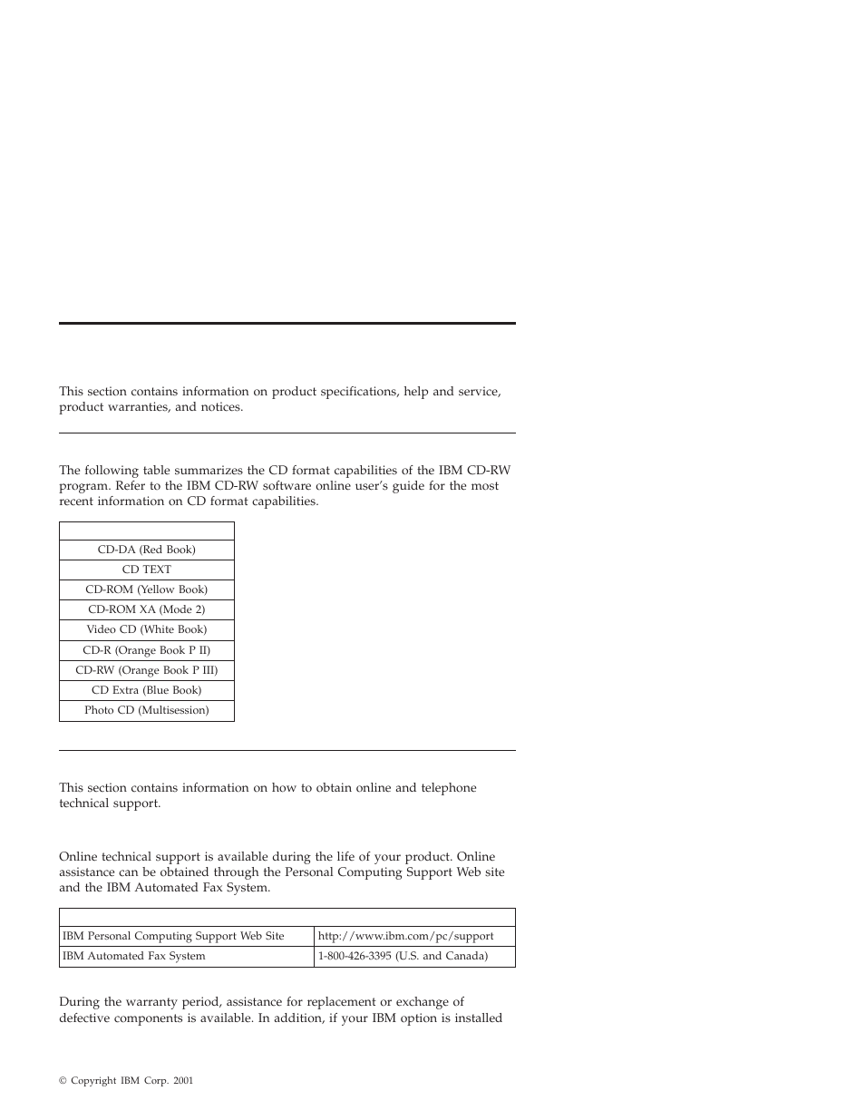 Part2: appendixes, Appendix a. product specifications, Appendix b. help and service information | Online technical support | IBM THINKPAD 2000 User Manual | Page 67 / 88