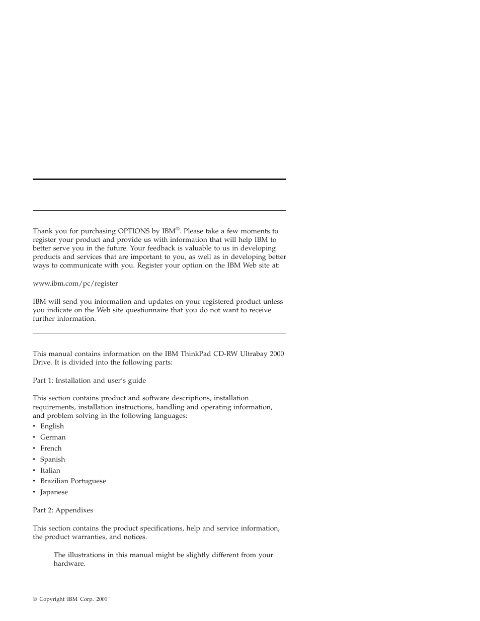 Product registration, About this book | IBM THINKPAD 2000 User Manual | Page 7 / 88