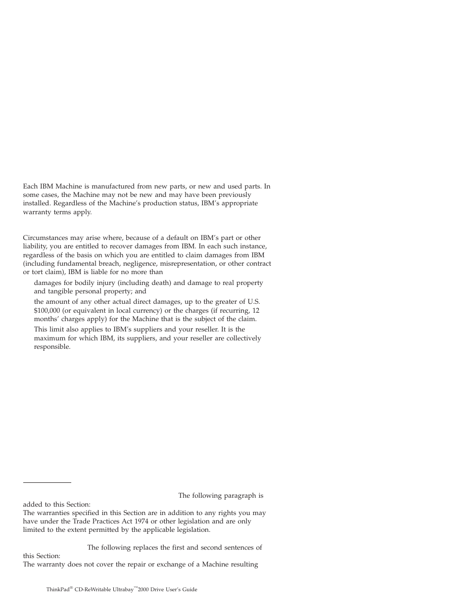 Part 2 - worldwide country-unique terms | IBM THINKPAD 2000 User Manual | Page 76 / 88
