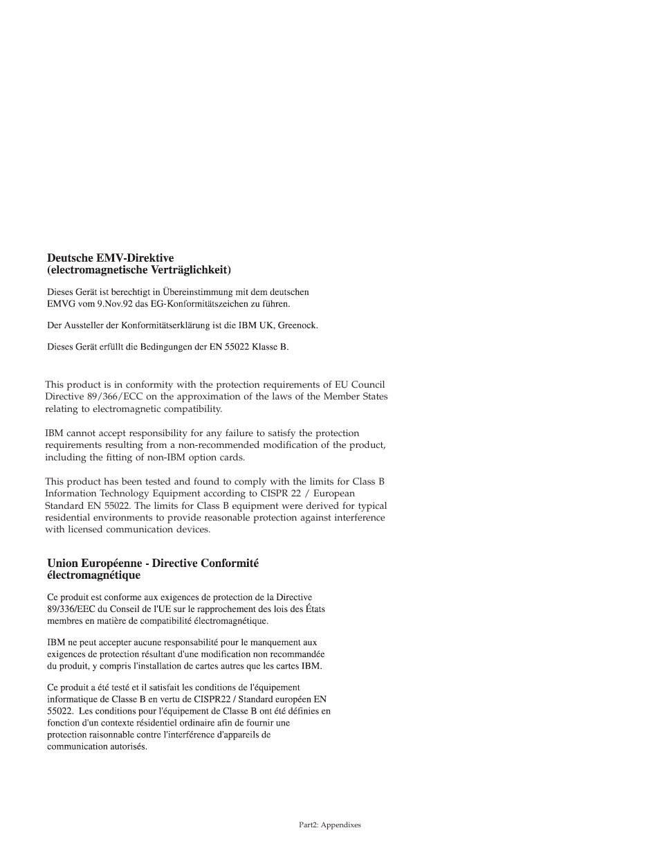 European union - emission directive | IBM THINKPAD 2000 User Manual | Page 83 / 88