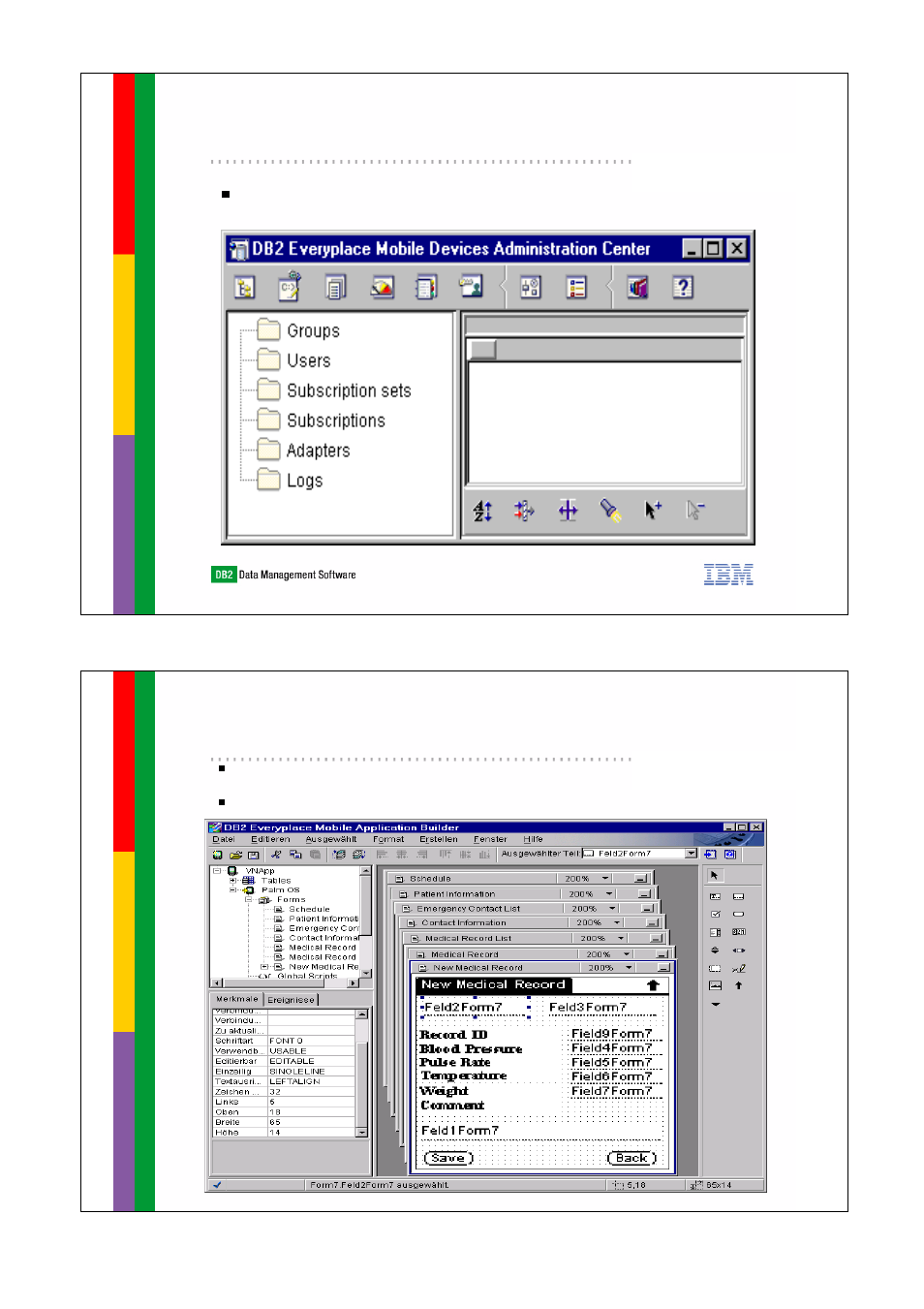 Db2 everyplace mobile application builder, Mobile device administration center | IBM DB2 Everyplace 7.2.1 User Manual | Page 15 / 18