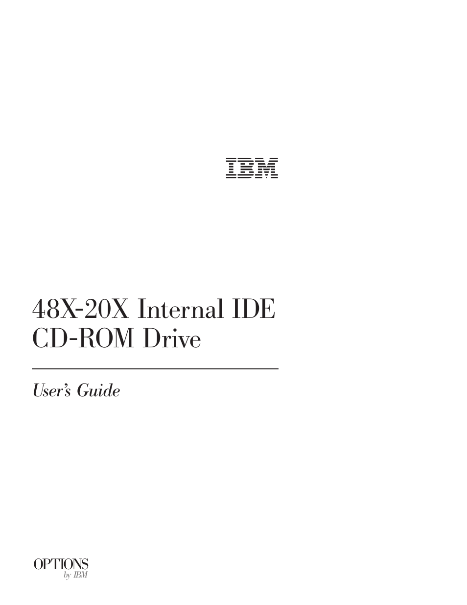 IBM 48X-20X User Manual | 50 pages