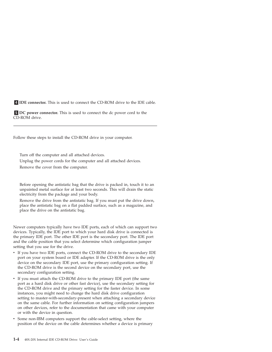 Installing the drive | IBM 48X-20X User Manual | Page 12 / 50